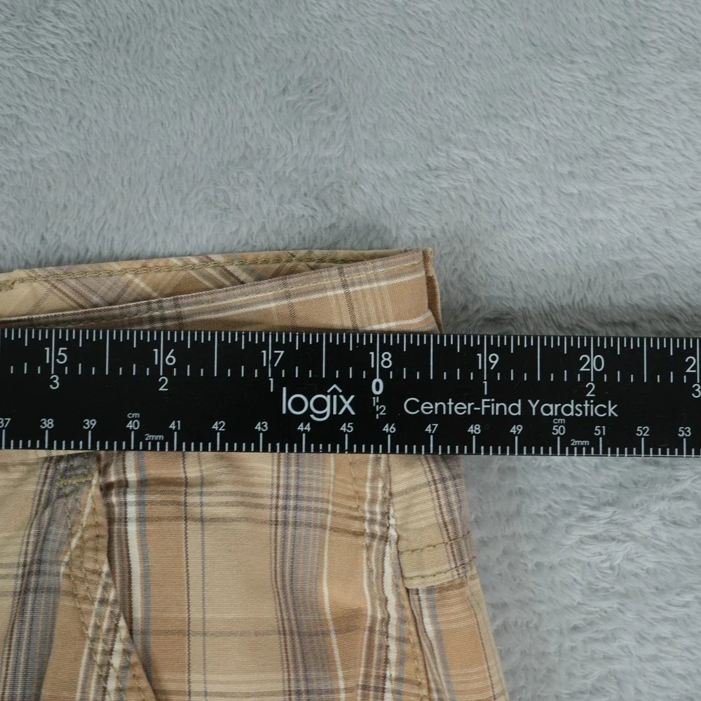 Vintage Wrangler Hero Cargo Shorts Mens 36x10 Plaid Cotton Outdoor Utility Y2K